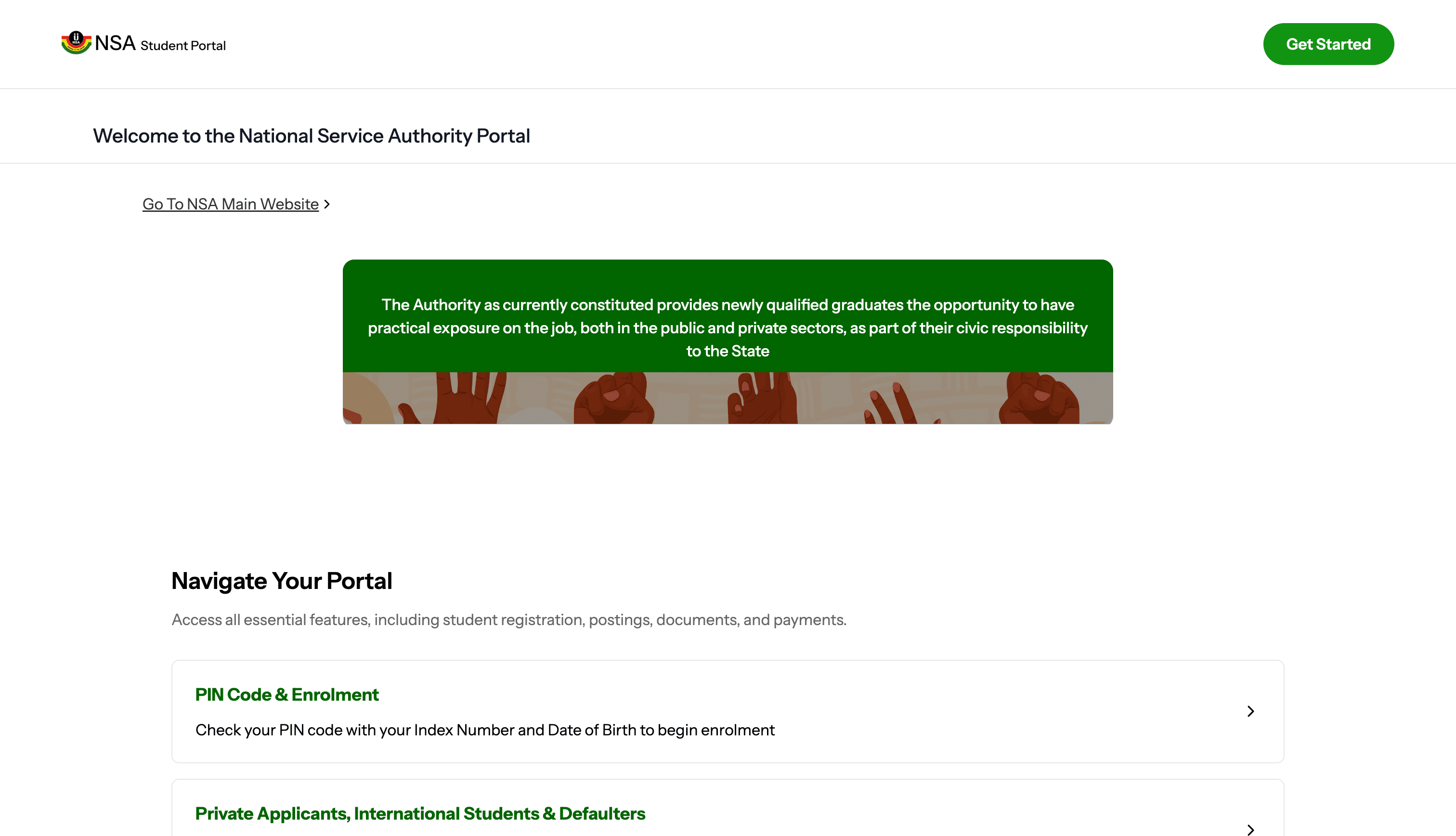 NSA Student Portal